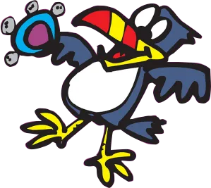 cartoon-toucan-holding-object