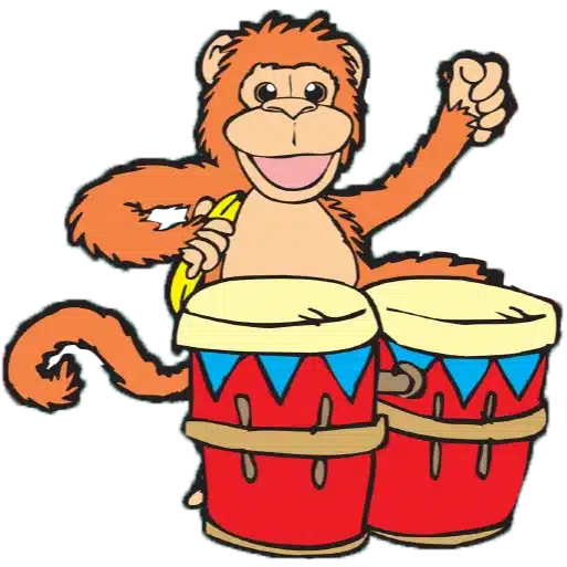 monkey-playing-bongo-drums